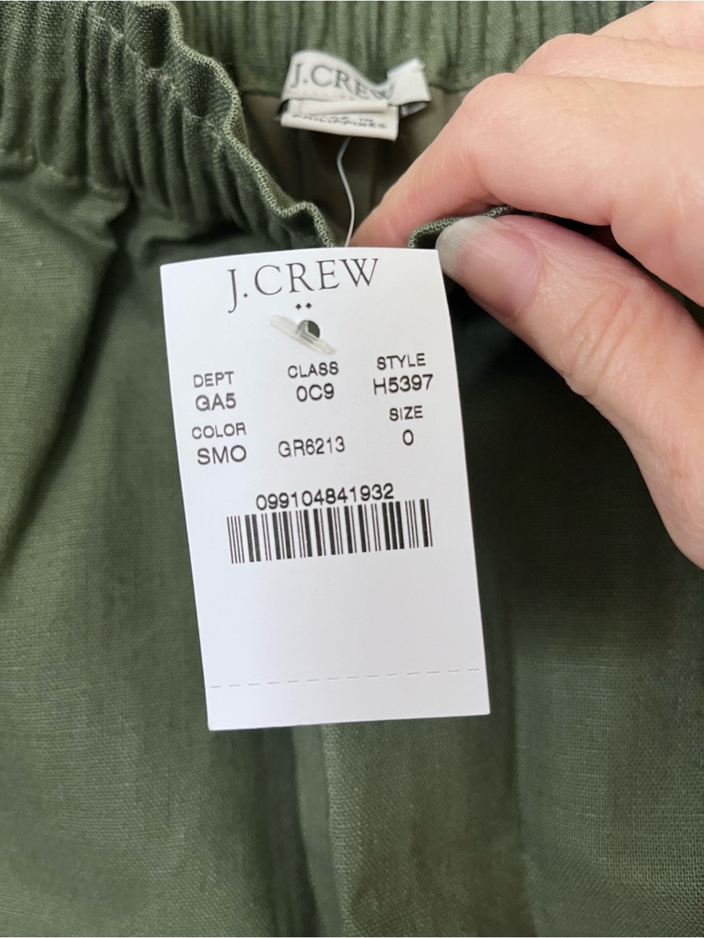 J. Crew size 0 Sage Green Scallop-Hem Women's pull on/elastic waist skirt - Picture 4 of 7